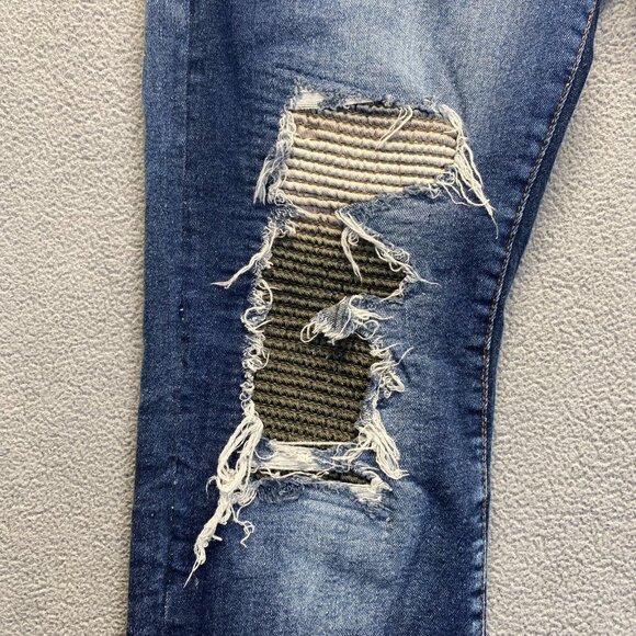 AHP Another Hype Piece Jean Men 32 Bleach/Acid Wash Distressed Hip Hop,Stretch - Picture 16 of 16